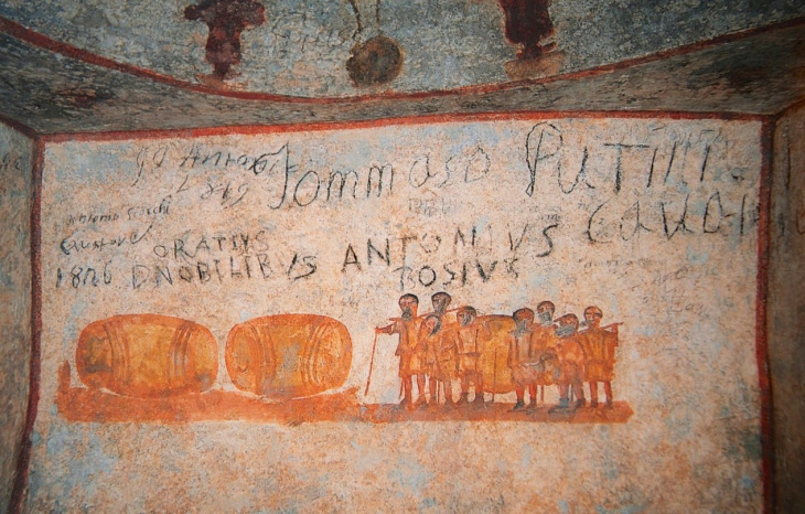 Cubicolo dei bottai Catacombe di Priscilla Roma